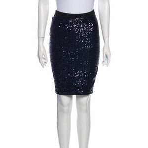 Catherine Malandrino Black Sequin Skirt | 0